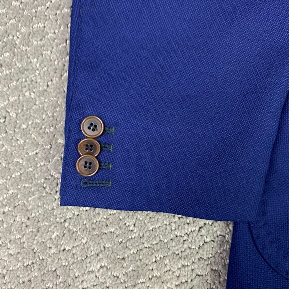 Gabo Napoli Wool Blazer Sport Coat Men's 44R Fits like 42S Blue Lightweight Wool - Picture 3 of 13